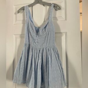 Light Blue Eyelet Dress-Thatssofetch